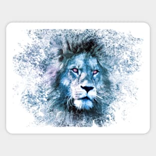 Galaxy LION in space particles Sticker